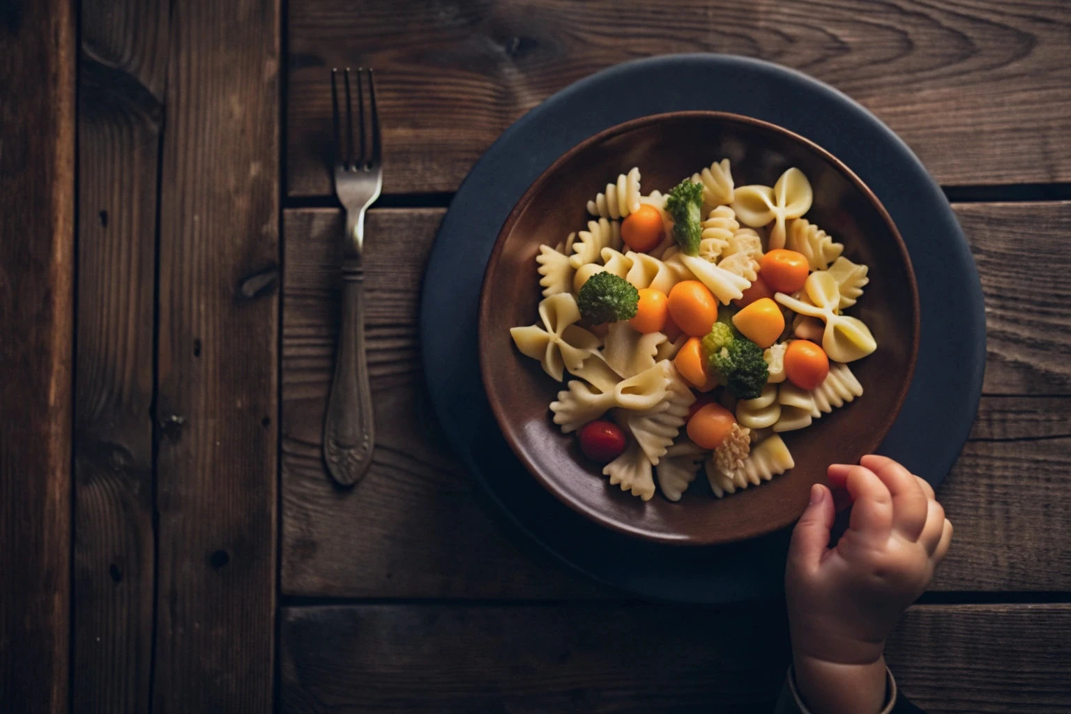 Prato infantil com legumes cortados em pedaços pequenos